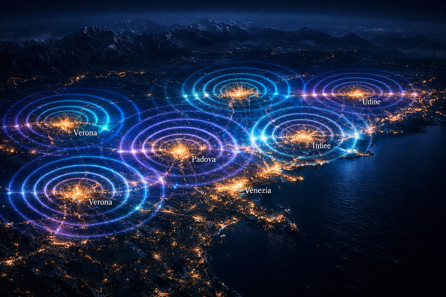 Vista aerea del Nord-Est